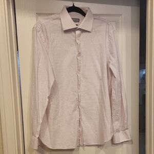 Michael Kors Light Pink Checkered Dress Shirt